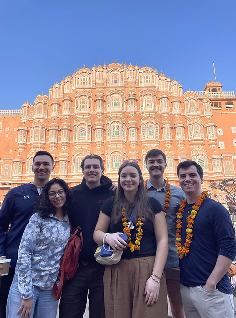 Ben with friends in Jaipur